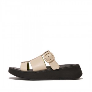 Ciabatte Fitflop F-Mode Slides Donna Grigie Gialle | IT-16098NDHF