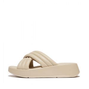 Ciabatte Fitflop F-Mode Slides Donna Grigie Beige | IT-18294RAIL