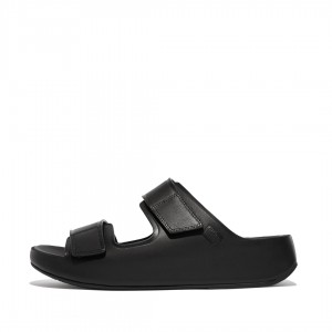 Ciabatte Fitflop Samel Adjustable Uomo Nere | IT-58907QXMJ