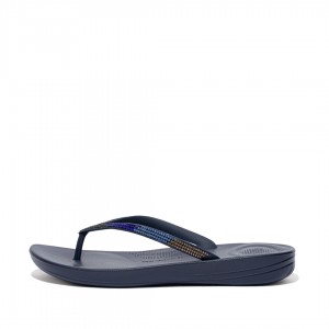 Infradito Fitflop Iqushion Ombre Glitter Donna Blu Marino | IT-86502IAKM