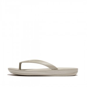 Infradito Fitflop Iqushion Rubber Bambino Argento | IT-90345DTGX