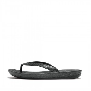 Infradito Fitflop Iqushion Rubber Bambino Nere | IT-58167DHZG