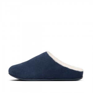 Pantofole Fitflop Chrissie Shearling Donna Blu Marino | IT-84397CMBS