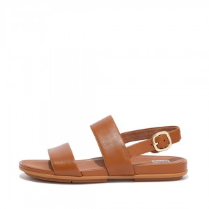 Sandali Con Cinturino Sul Retro Fitflop Gracie Pelle Donna Marroni | IT-01359RHMA