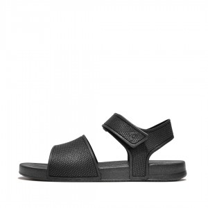 Sandali Con Cinturino Sul Retro Fitflop Iqushion Rubber Bambino Nere | IT-71986OGLF