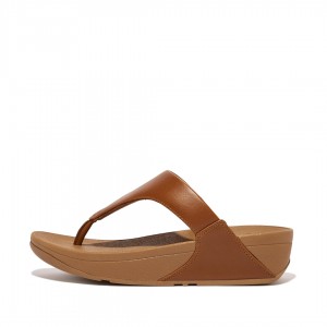 Sandali Con Puntale Fitflop Lulu Pelle Donna Marroni | IT-62371SUIB