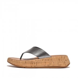 Sandali Fitflop F-Mode Metallic & Cork Donna Argento | IT-27410SNWF