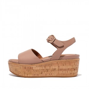 Sandali Zeppa Fitflop Eloise Cork Wrap Donna Beige | IT-19362IDQH