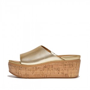 Sandali Zeppa Fitflop Eloise Cork Wrap Donna Oro | IT-05139OKSW