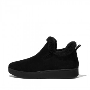 Sneakers Fitflop Rally Slip On Donna Nere | IT-95028ECFM