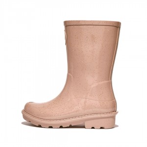 Stivali Di Gomma Fitflop Wonderwelly Natural Mix Welly Bambino Rosa Oro | IT-78041HQXO