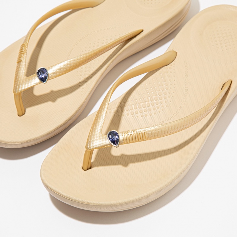 Charms Fitflop Iqushion Crystal Teardrop 2-Pack Donna Blu Marino | IT-48967PHED