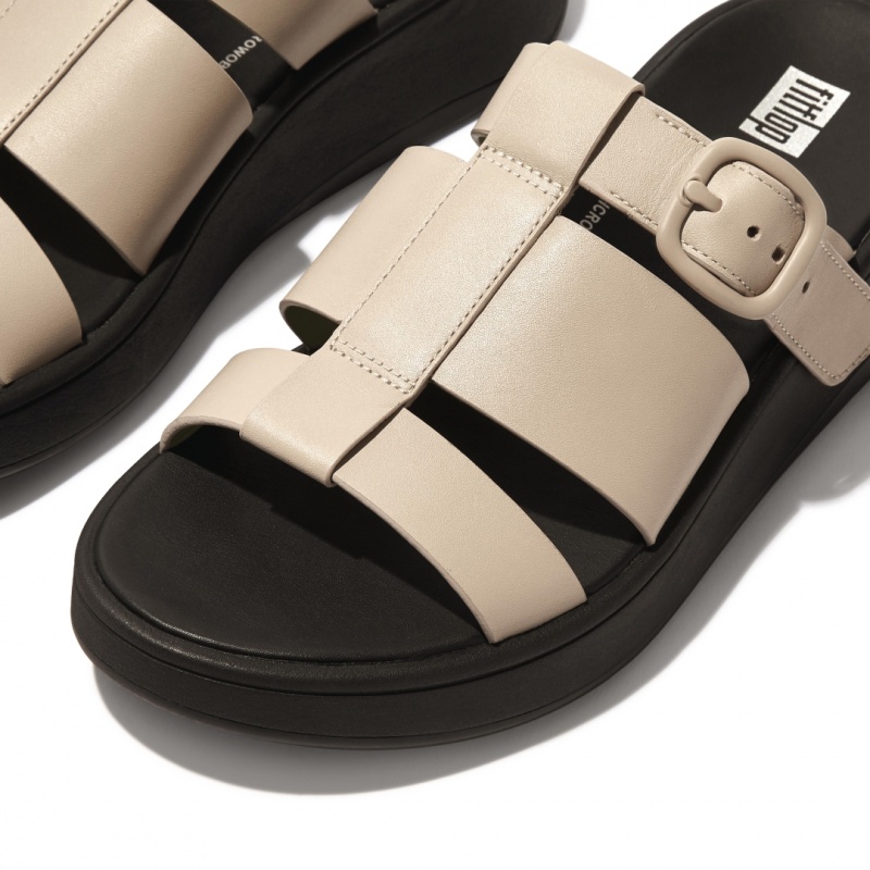 Ciabatte Fitflop F-Mode Slides Donna Grigie Gialle | IT-16098NDHF