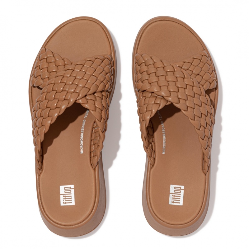 Ciabatte Fitflop F-Mode Slides Donna Marroni | IT-97813VYNK