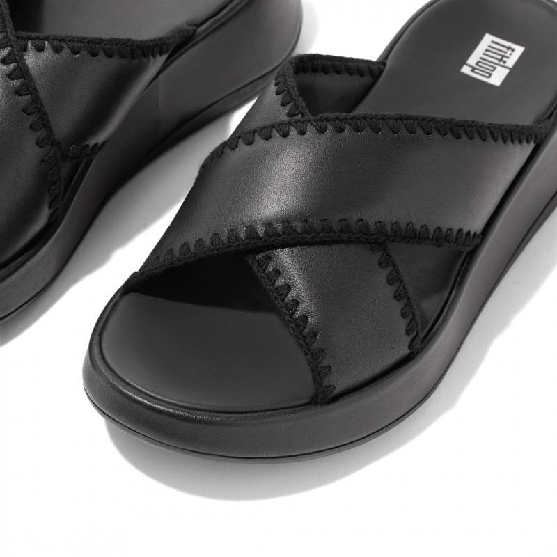 Ciabatte Fitflop F-Mode Slides Donna Nere | IT-51367OEUF