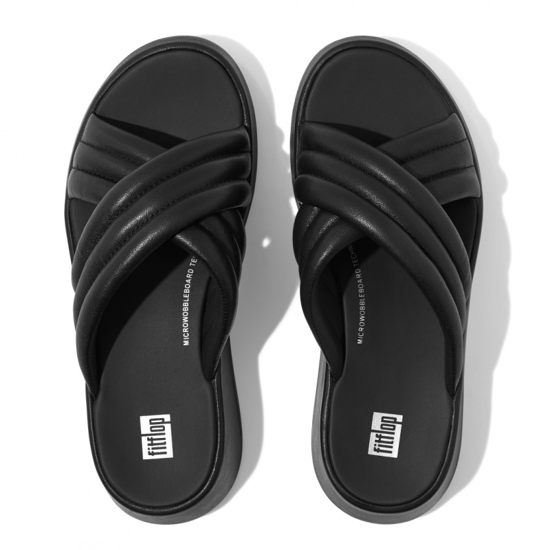 Ciabatte Fitflop F-Mode Slides Donna Nere | IT-76138PIXK