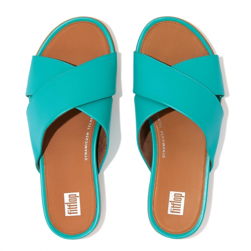 Ciabatte Fitflop Gracie Cross Slides Donna Blu | IT-83726UKMP