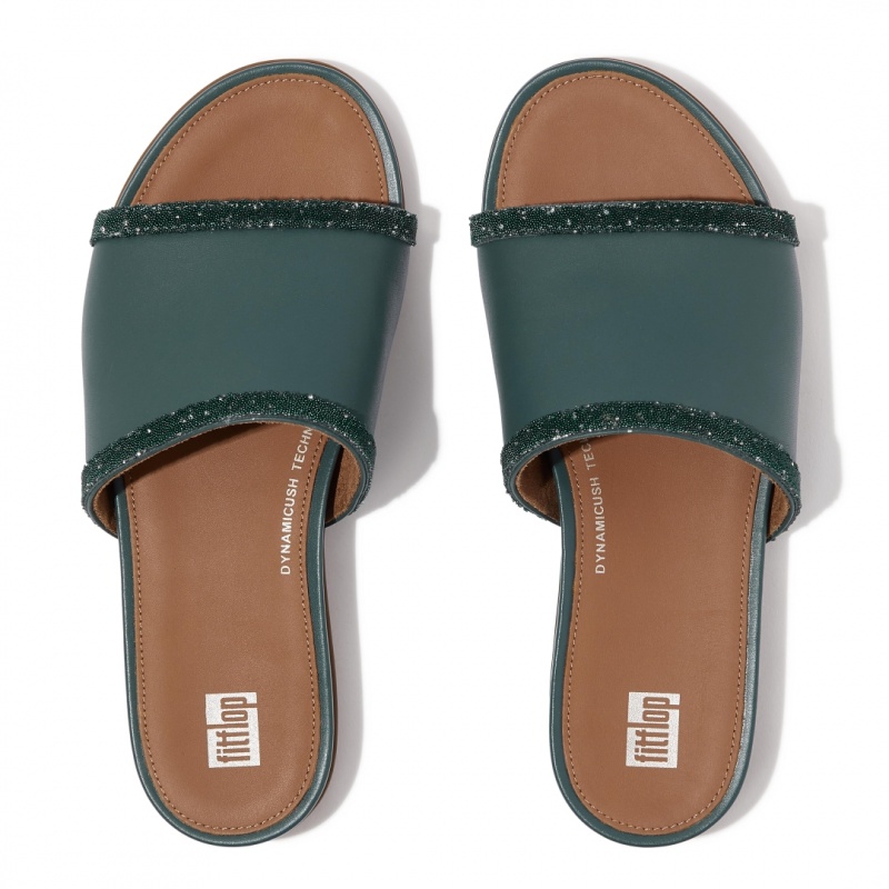 Ciabatte Fitflop Gracie Microfibre Slides Donna Grigie Blu | IT-60891CZVI