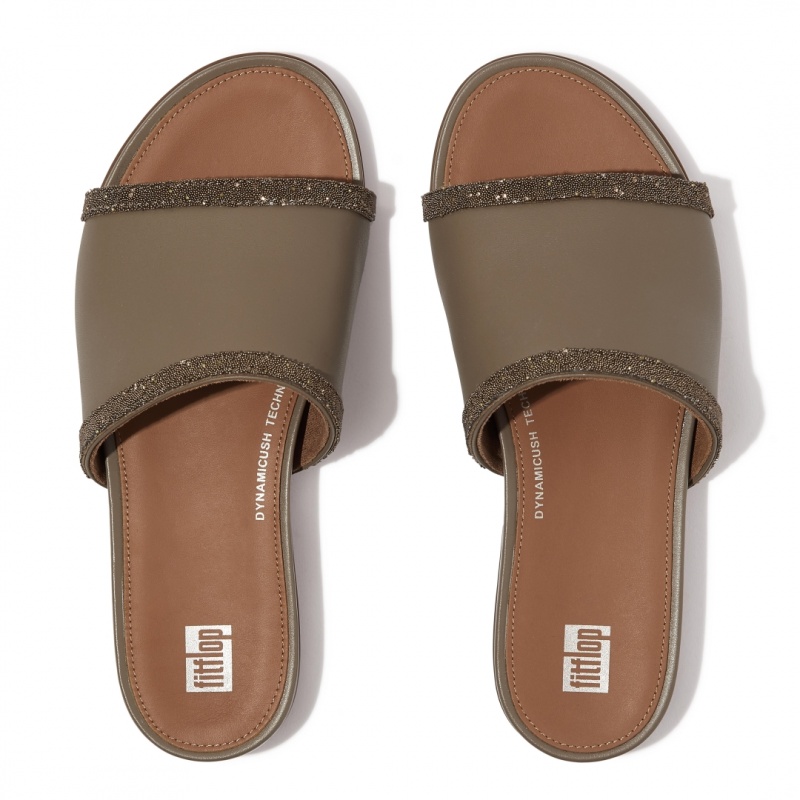 Ciabatte Fitflop Gracie Microfibre Slides Donna Grigie | IT-98623ORGH