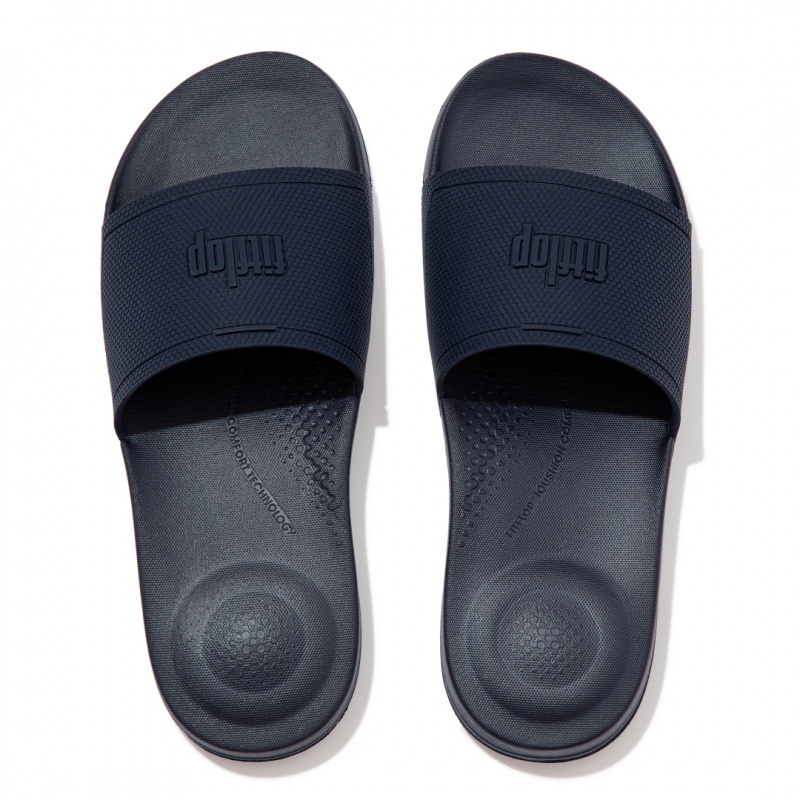 Ciabatte Fitflop Iqushion Rubber Uomo Blu Marino | IT-69084BAWU