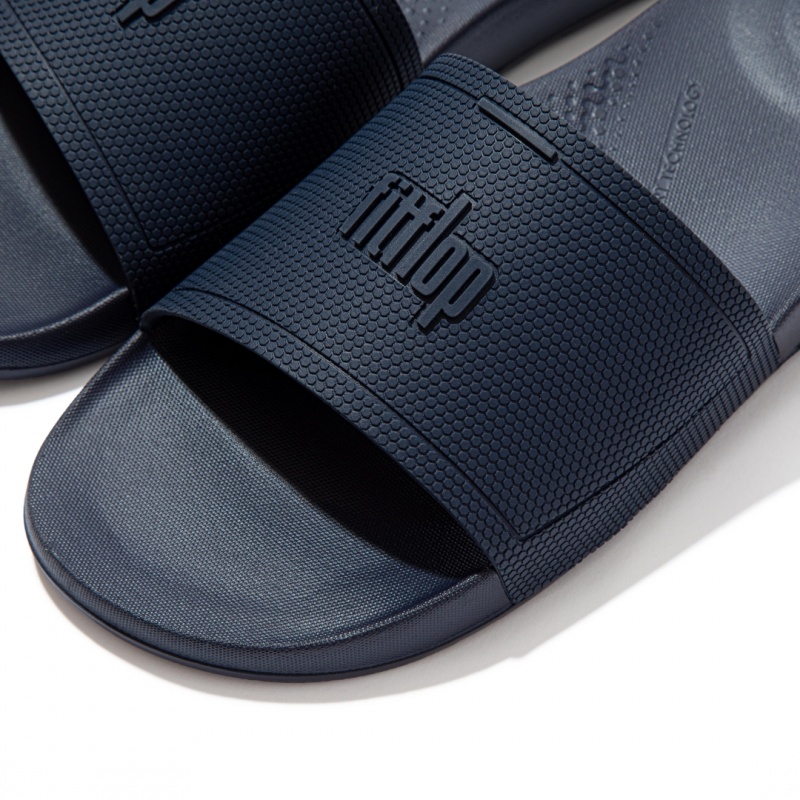 Ciabatte Fitflop Iqushion Rubber Uomo Blu Marino | IT-69084BAWU