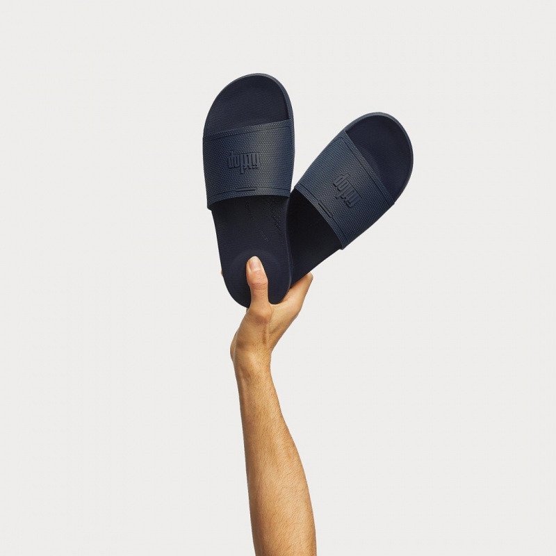 Ciabatte Fitflop Iqushion Rubber Uomo Blu Marino | IT-69084BAWU