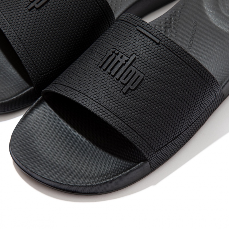 Ciabatte Fitflop Iqushion Rubber Uomo Nere | IT-87950BHLN