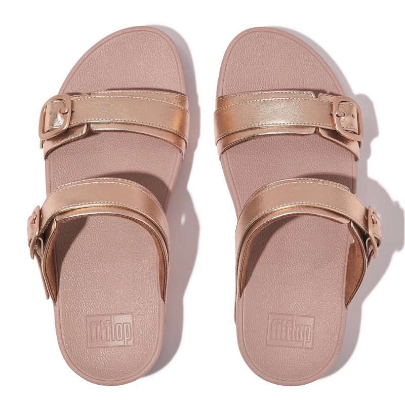 Ciabatte Fitflop Lulu Pelle Donna Rosa Oro | IT-69458DBUJ