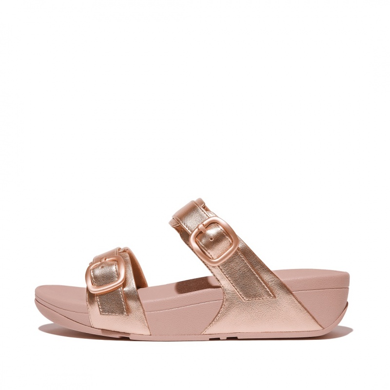 Ciabatte Fitflop Lulu Pelle Donna Rosa Oro | IT-69458DBUJ