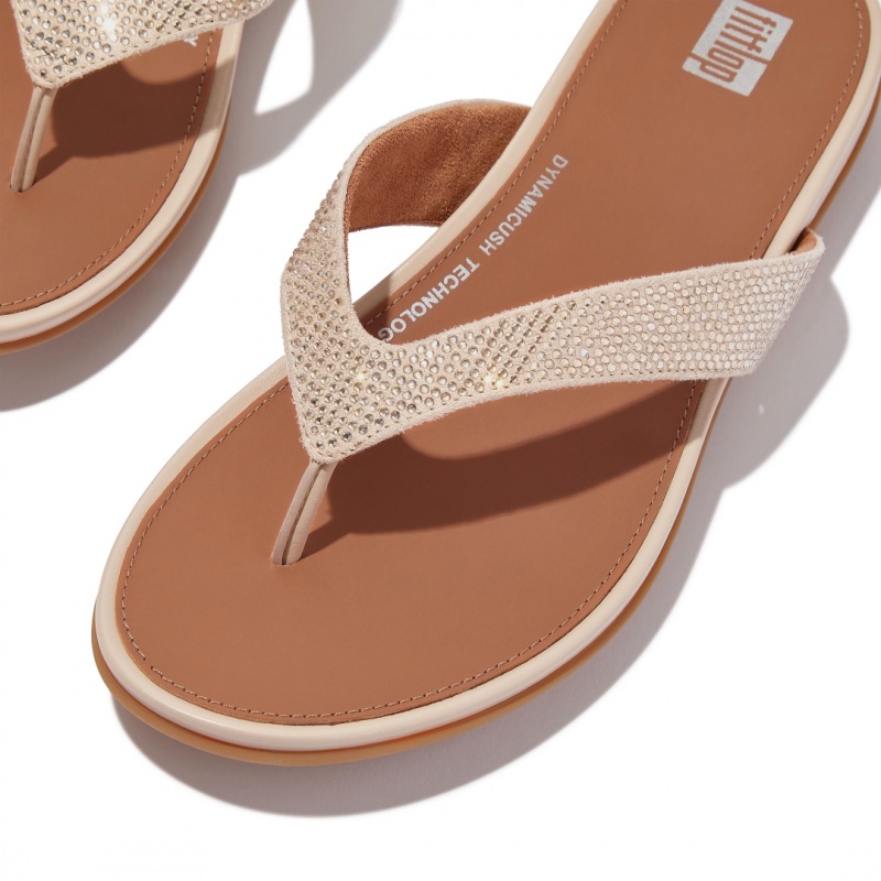 Infradito Fitflop Gracie Microfibre Donna Beige | IT-48320JUGT