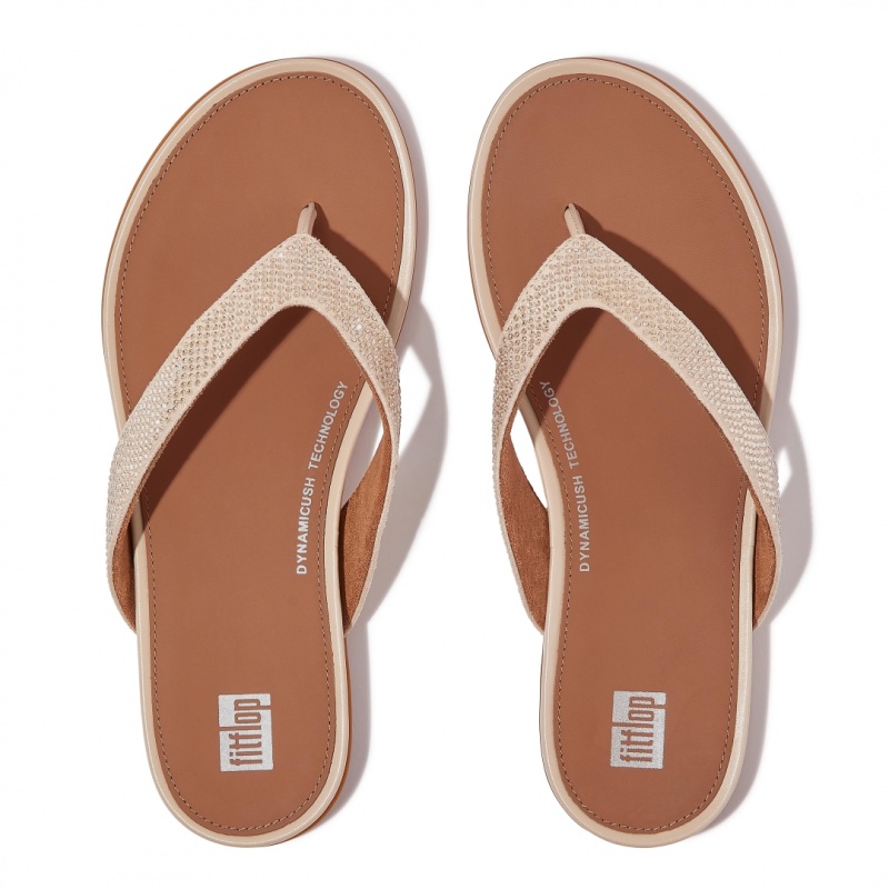 Infradito Fitflop Gracie Microfibre Donna Beige | IT-48320JUGT