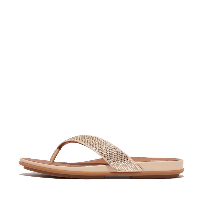 Infradito Fitflop Gracie Microfibre Donna Beige | IT-48320JUGT