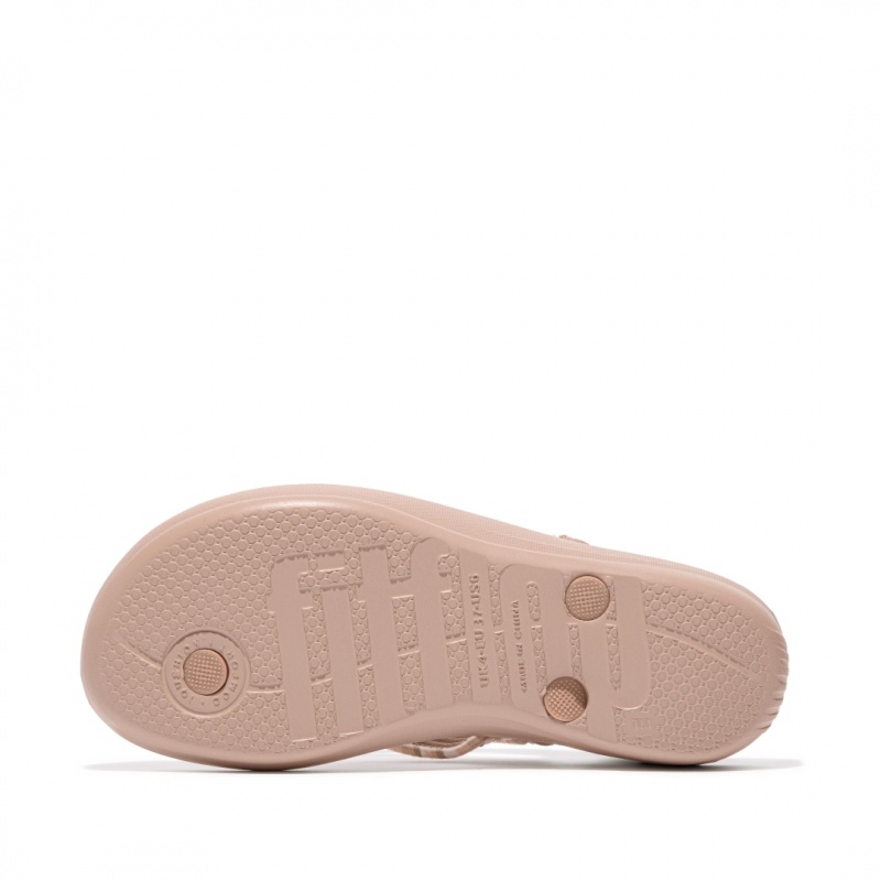 Infradito Fitflop Iqushion Cotone Webbing Flip Flops Donna Beige | IT-72345TIDF