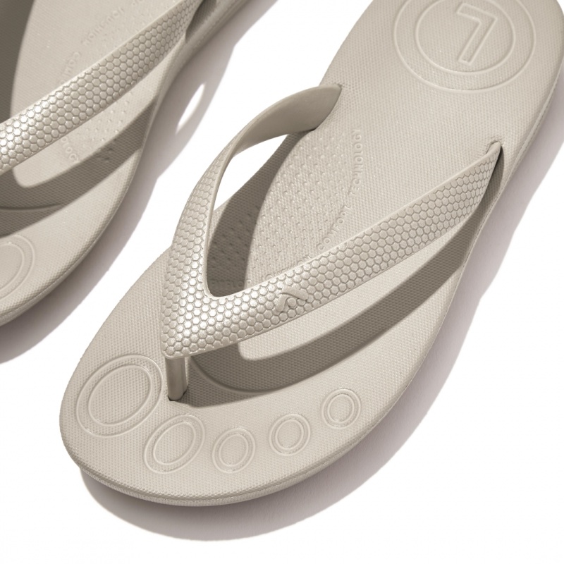 Infradito Fitflop Iqushion Rubber Bambino Argento | IT-90345DTGX