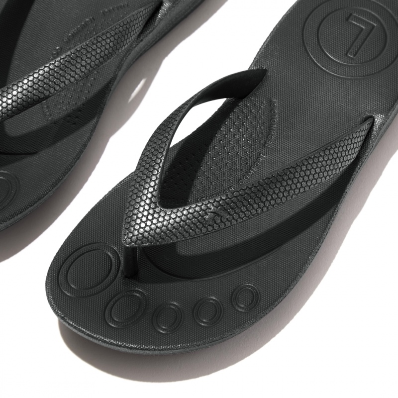 Infradito Fitflop Iqushion Rubber Bambino Nere | IT-58167DHZG