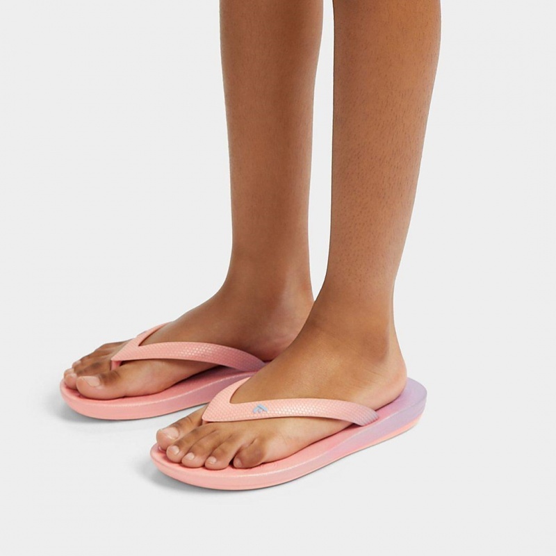 Infradito Fitflop Iqushion Rubber Bambino Rosa | IT-14328EBDN