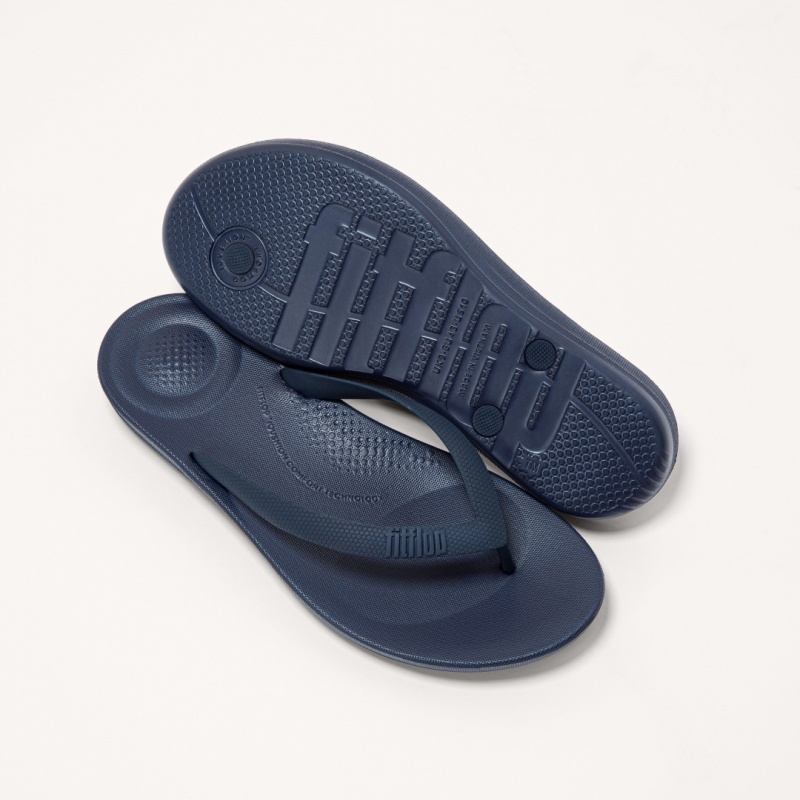 Infradito Fitflop Iqushion Rubber Uomo Blu Marino | IT-13976SVWH