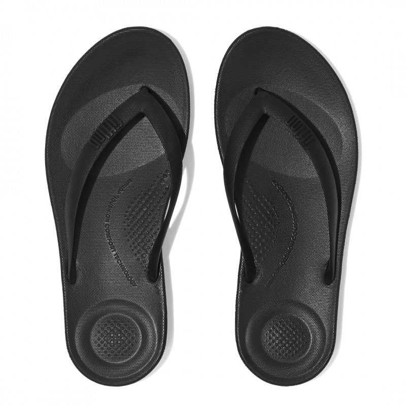 Infradito Fitflop Iqushion Rubber Uomo Nere | IT-21486MDAB