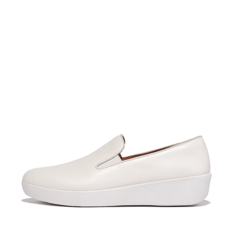 Mocassini Fitflop Superskate Wipe Clean Donna Bianche | IT-81906PGKH