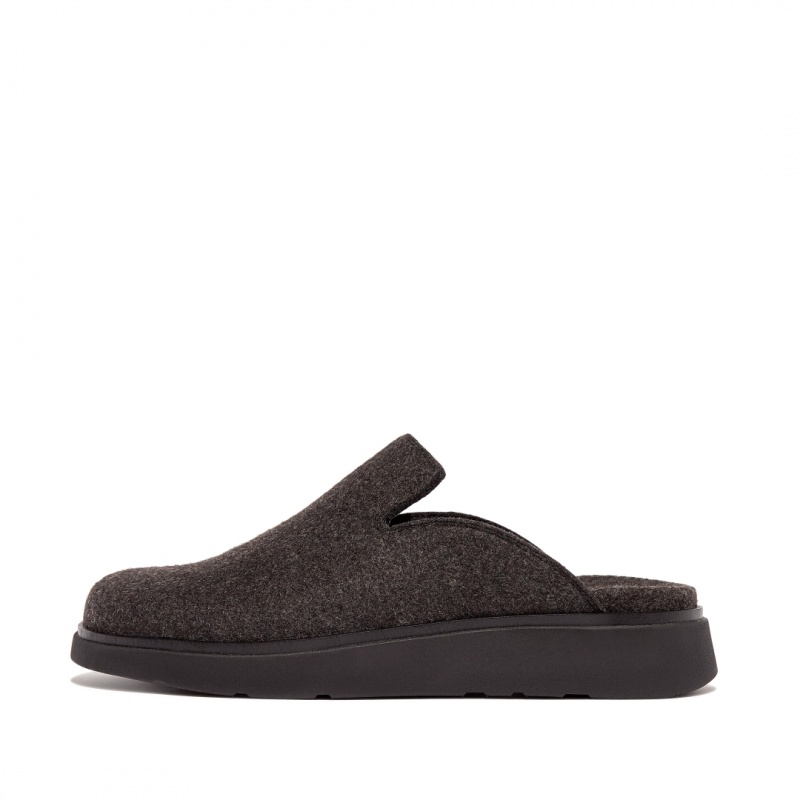 Mules Fitflop Gen-Ff Felt Polyester Uomo Nere | IT-31758CXQJ