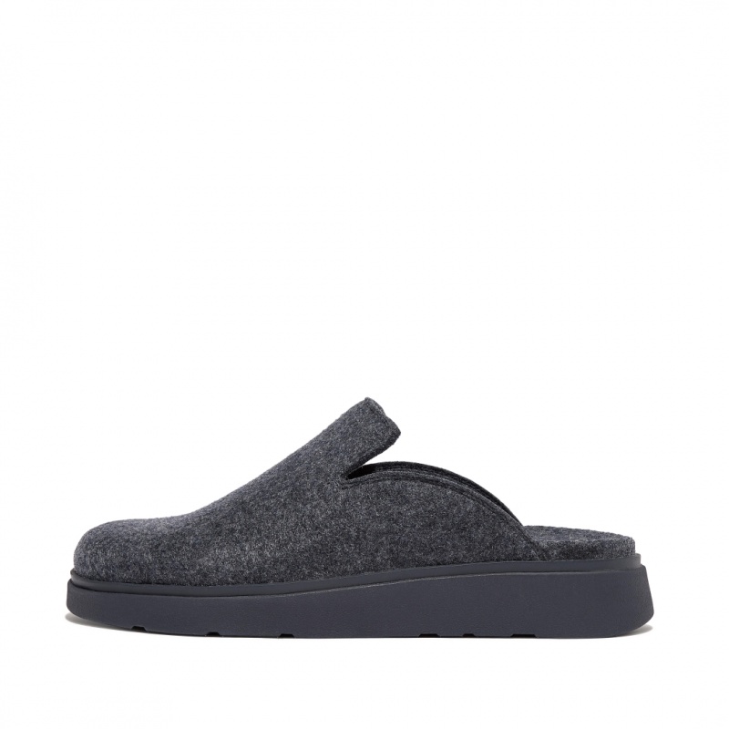 Mules Fitflop Gen-Ff Felt Polyester Uomo Blu Marino | IT-72836UYPI