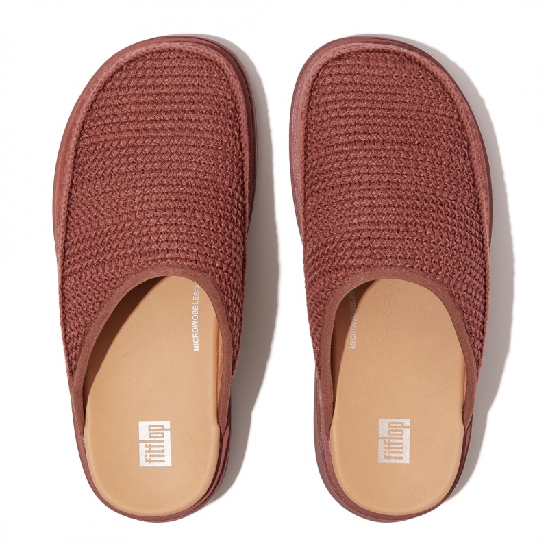 Mules Fitflop Gen-Ff Polyester Knit Cotone Donna Marroni | IT-49671WDPJ