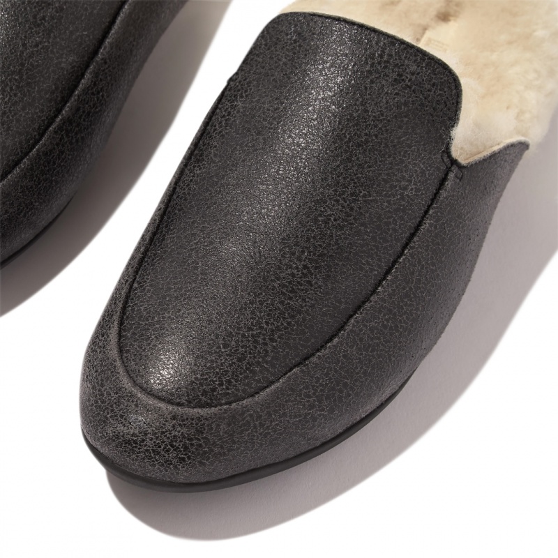 Mules Fitflop Gracie Double Faced Shearling Donna Nere | IT-34968KVNC