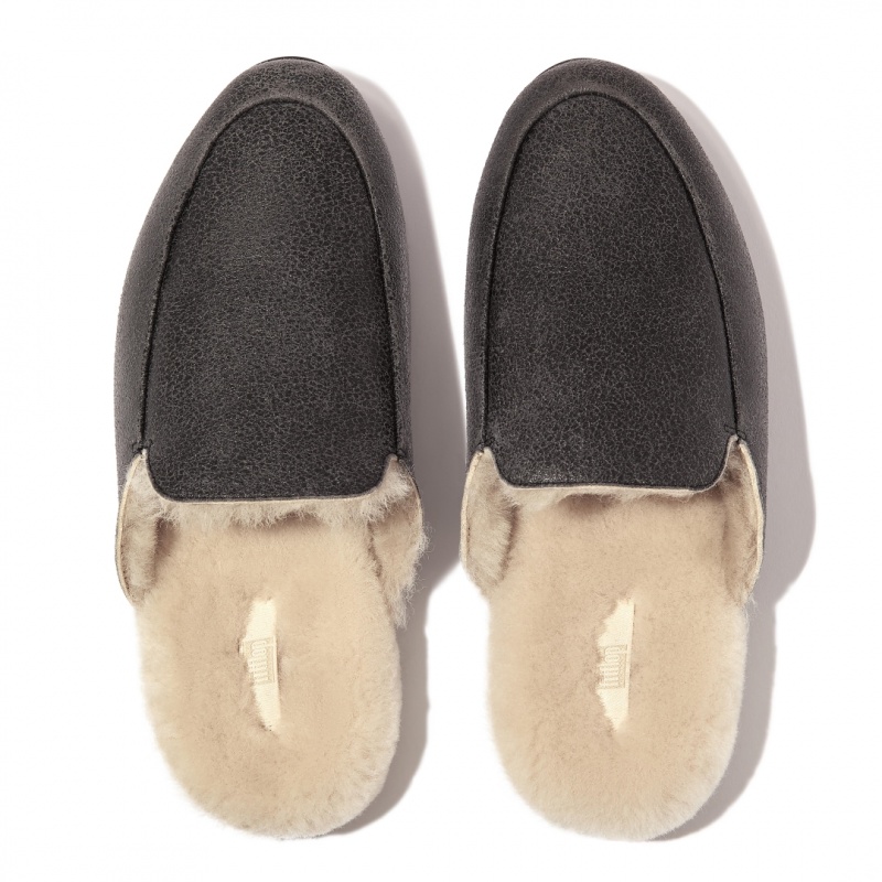 Mules Fitflop Gracie Double Faced Shearling Donna Nere | IT-34968KVNC