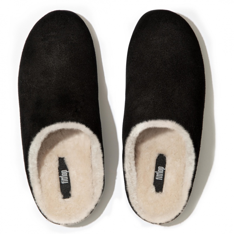 Pantofole Fitflop Chrissie Shearling Donna Nere | IT-90875BEFR