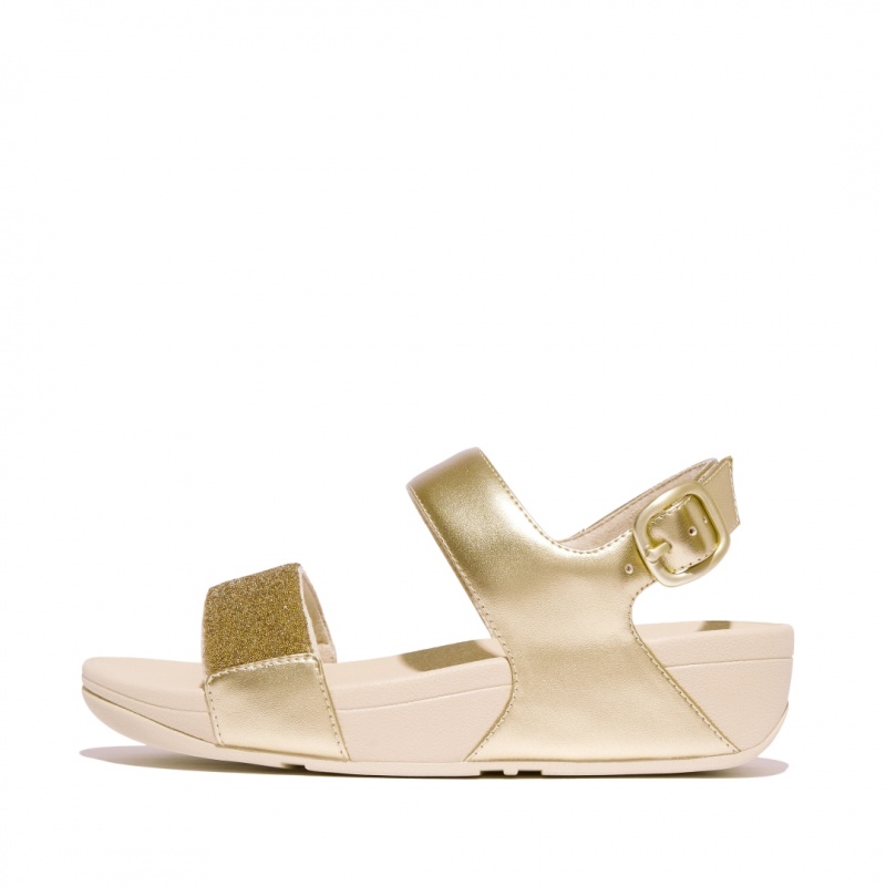 Sandali Con Cinturino Sul Retro Fitflop Lulu Pelle Donna Rosa Oro | IT-42137QYMG