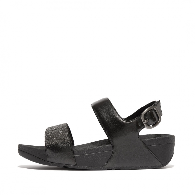 Sandali Con Cinturino Sul Retro Fitflop Lulu Microfibre Faux Pelle (Pu) Donna Nere | IT-14082RHIT