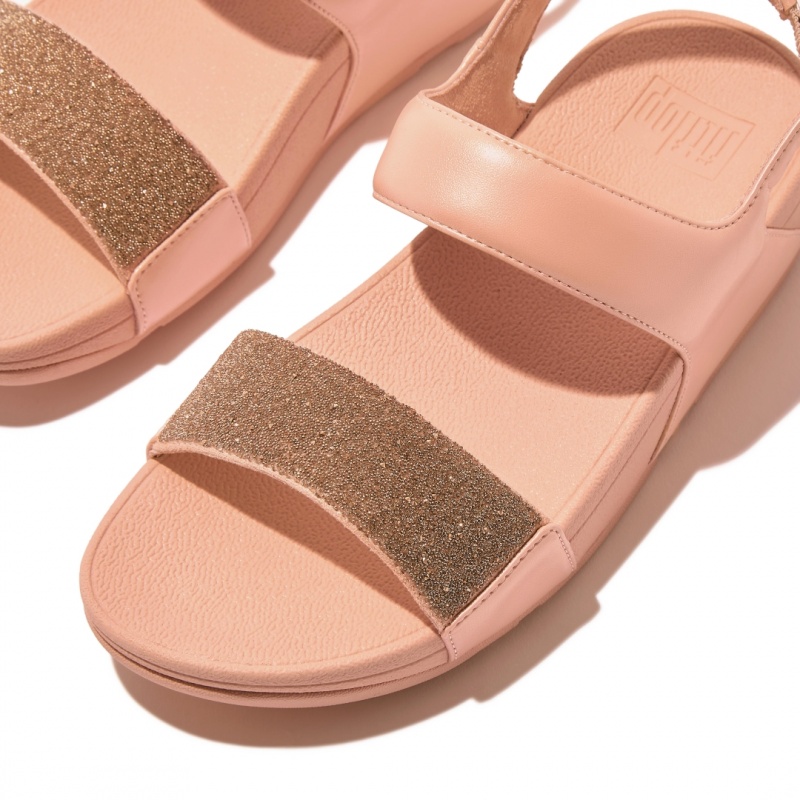 Sandali Con Cinturino Sul Retro Fitflop Lulu Microfibre Faux Pelle (Pu) Donna Rosa | IT-51209KQWE