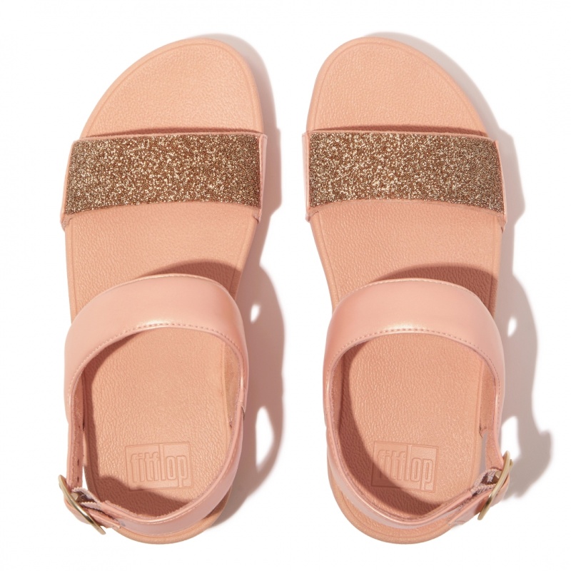 Sandali Con Cinturino Sul Retro Fitflop Lulu Microfibre Faux Pelle (Pu) Donna Rosa | IT-51209KQWE