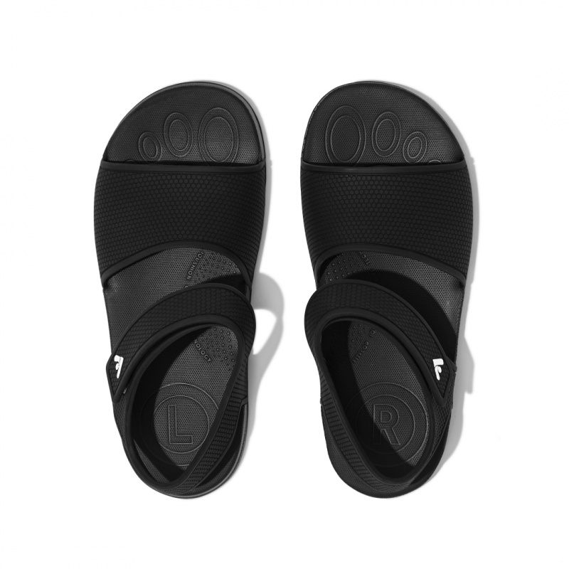 Sandali Con Cinturino Sul Retro Fitflop Iqushion Rubber Bambino Nere | IT-16237PRXV